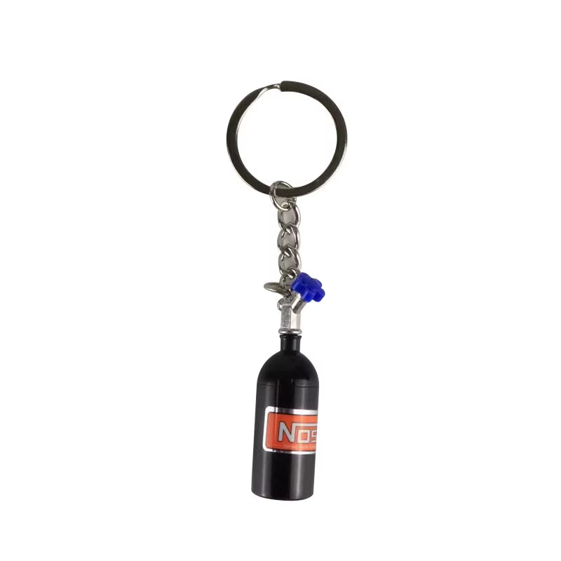 Creative Mini Nos Nitrogen Bottle Keychain 7Colors Pill Box Storage Key Ring for Women Men Car Handbag Phone Case Pendent Gifts