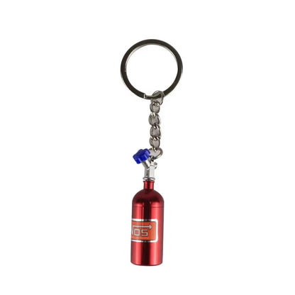 Creative Mini Nos Nitrogen Bottle Keychain 7Colors Pill Box Storage Key Ring for Women Men Car Handbag Phone Case Pendent Gifts