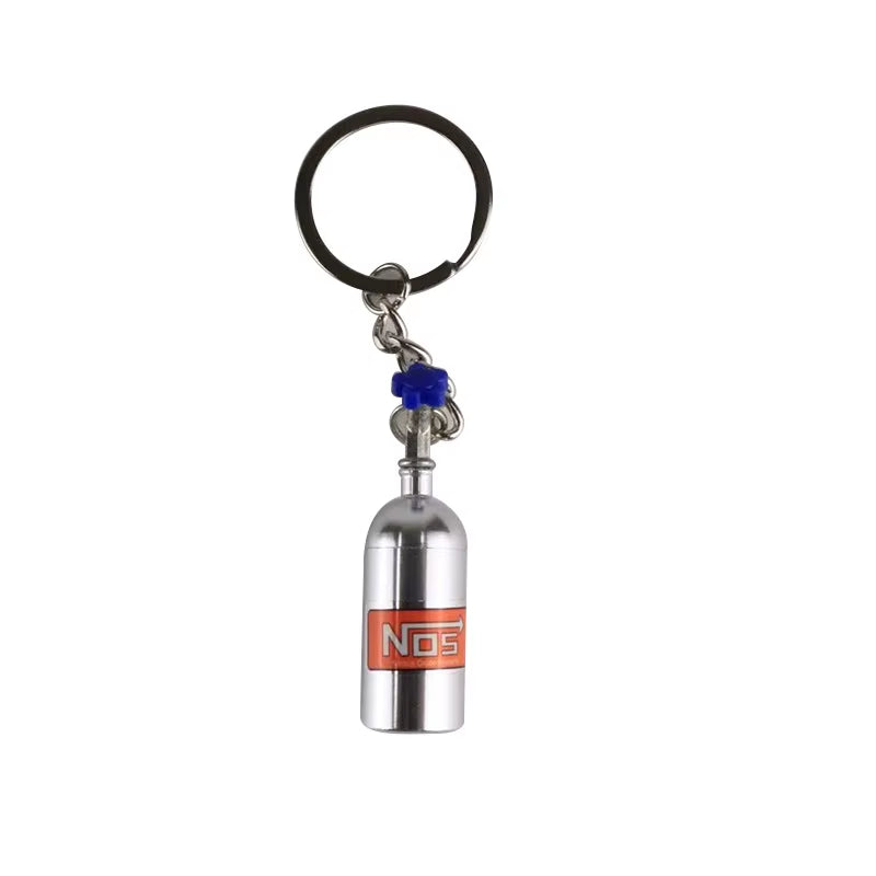 Creative Mini Nos Nitrogen Bottle Keychain 7Colors Pill Box Storage Key Ring for Women Men Car Handbag Phone Case Pendent Gifts