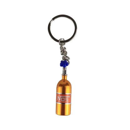 Creative Mini Nos Nitrogen Bottle Keychain 7Colors Pill Box Storage Key Ring for Women Men Car Handbag Phone Case Pendent Gifts