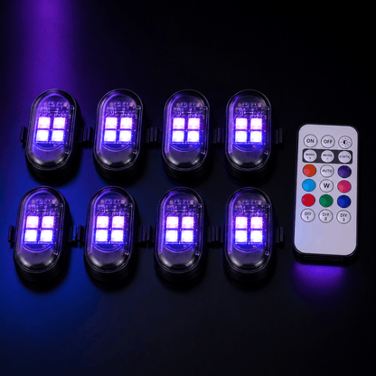 8 rgb glow pods for your car from lightmotorpsorts