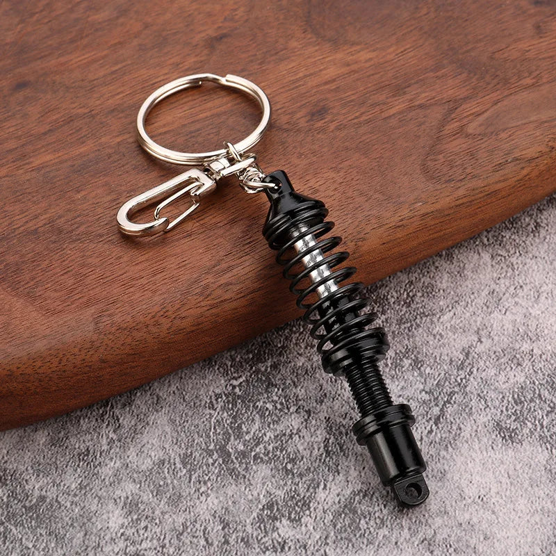 Mini coilover keychain — JDM damper and spring replica with split ring