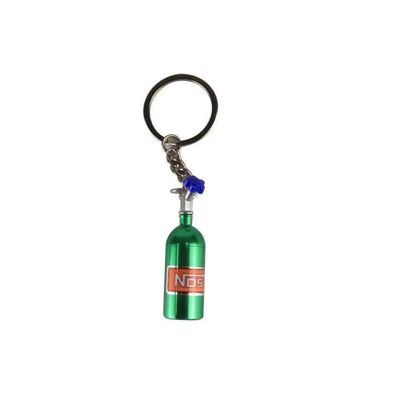 Creative Mini Nos Nitrogen Bottle Keychain 7Colors Pill Box Storage Key Ring for Women Men Car Handbag Phone Case Pendent Gifts